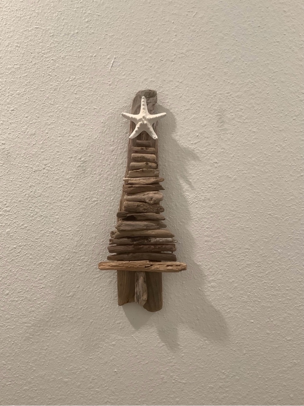 Driftwood Art, Driftwood Tree With Starfish, Driftwood Christmas Decor